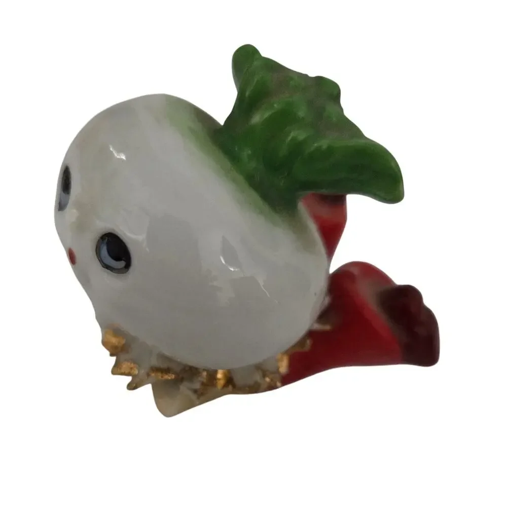 Vintage Japan Anthropomorphic Radish Turnip Salt Pepper Shakers MCM Kitsch